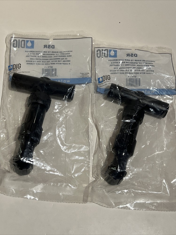 (2) DIG sprinkler riser to drip conversion convert 1/2” sprinkler riser …..