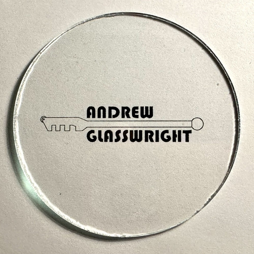 Small Clear Glass Disk Cut to size between 1 inch through 2 inches