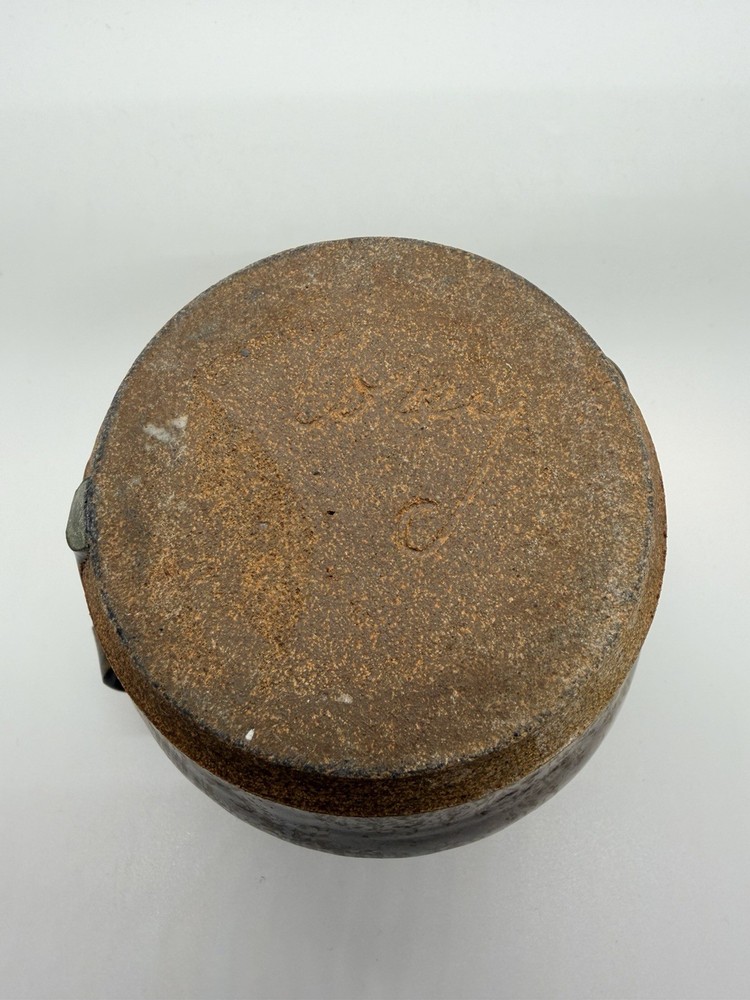 Handmade Stoneware Earthenware Pottery Snall Lidded Jar By Corey