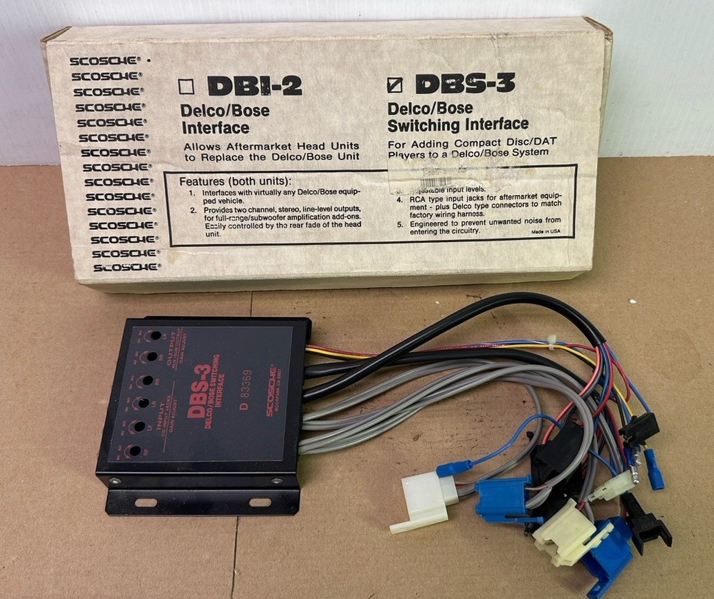 Delco Bose CD Player AUX Amplifier Add on Switching Interface Scosche DBS-3-READ