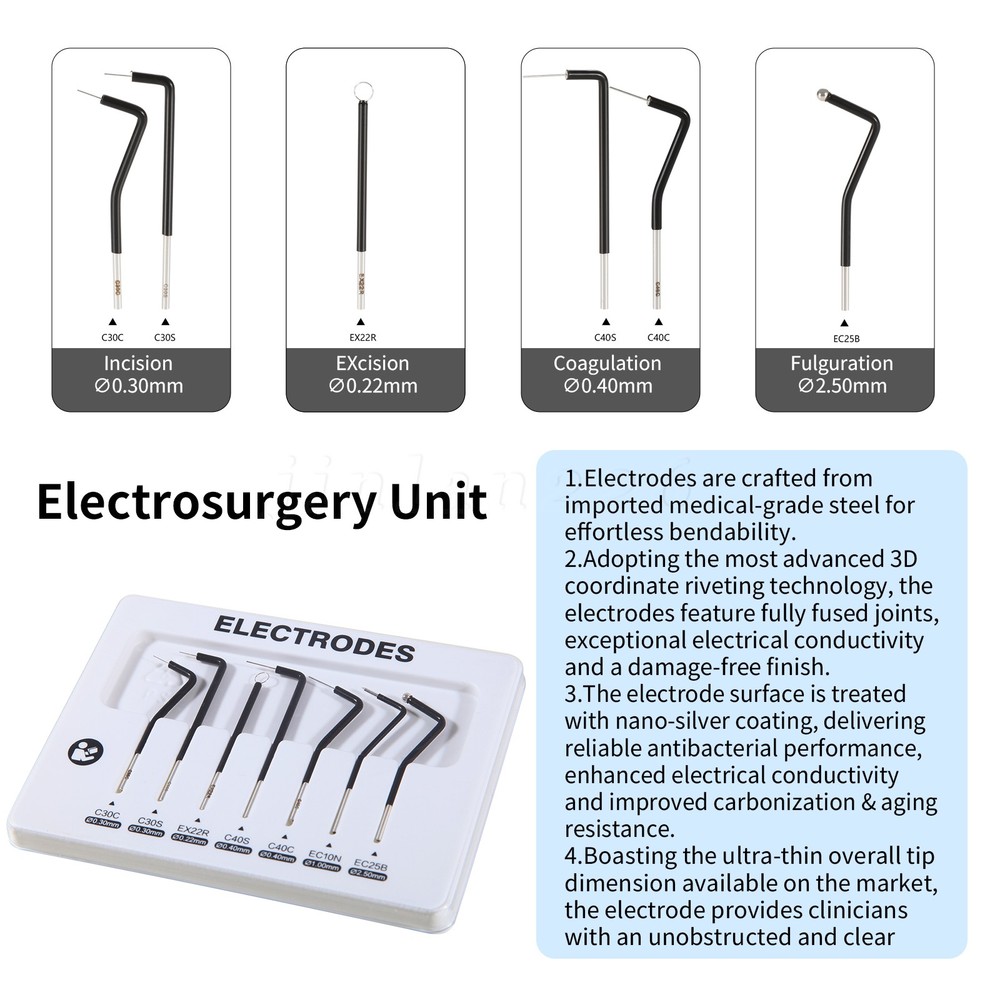 7 PCS SET ES-20 Electrosurgery Electrode Tips