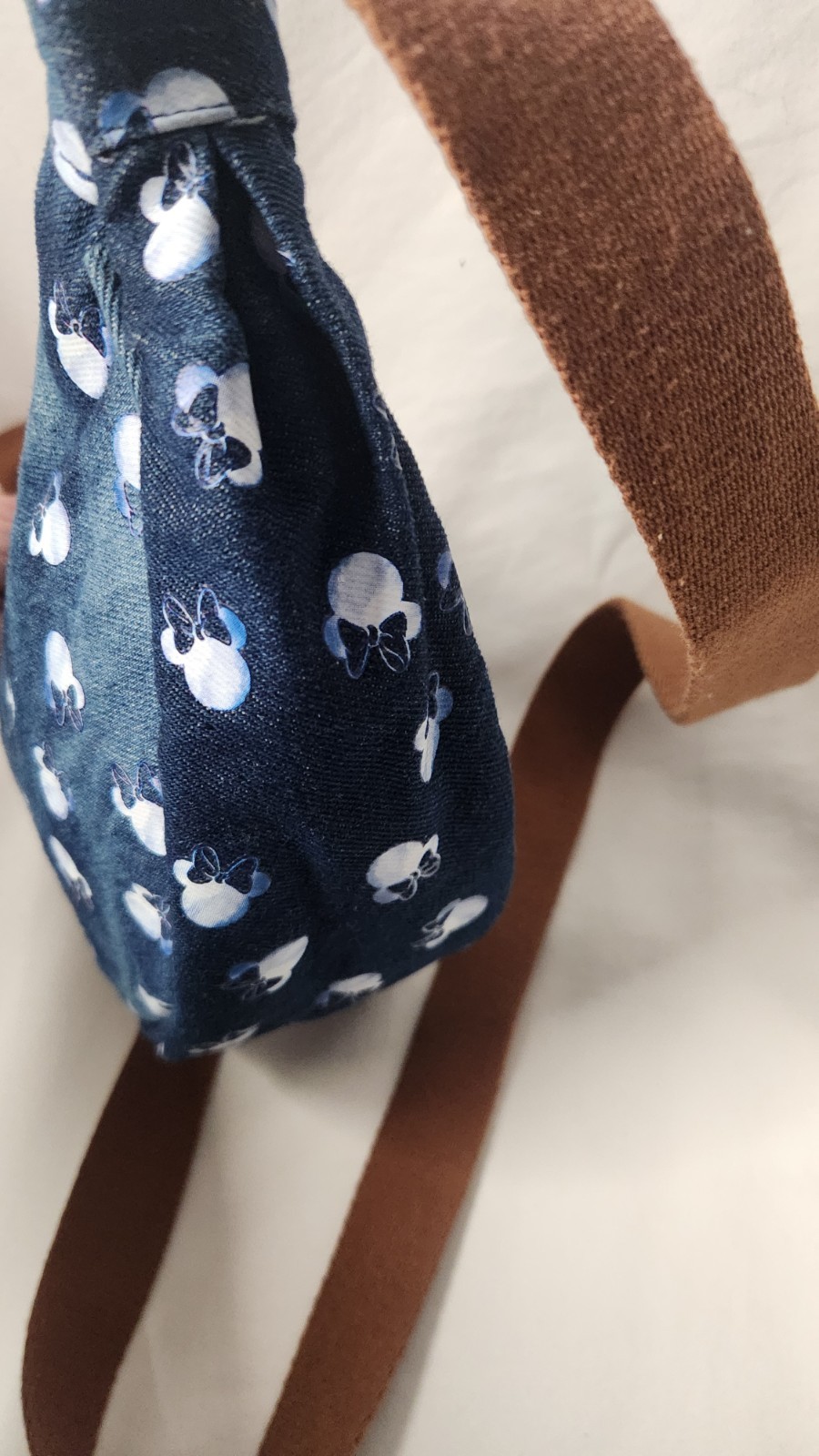 Disney Denim Minnie Mouse BioWorld Blue Crossbody Bag