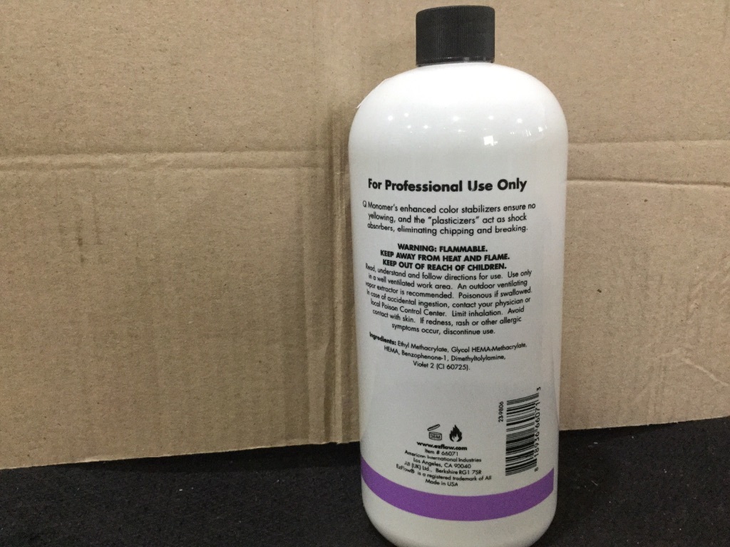 EzFlow Q Monomer Acrylic Nail Liquid 30.4 oz (66071) New Free Shipping