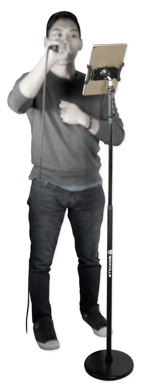 Rockville IPS22 Smartphone/Tablet Mount - Screws In To any Mic Stand or Boom Arm