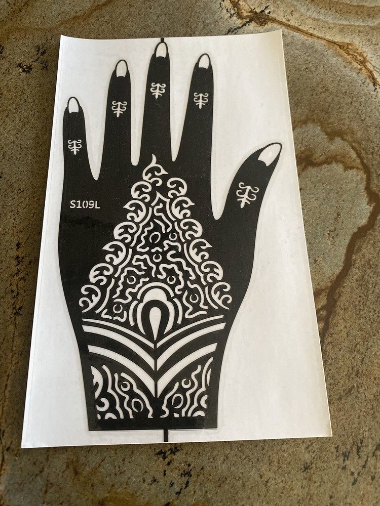 Full Hand Henna Stencil #S109L