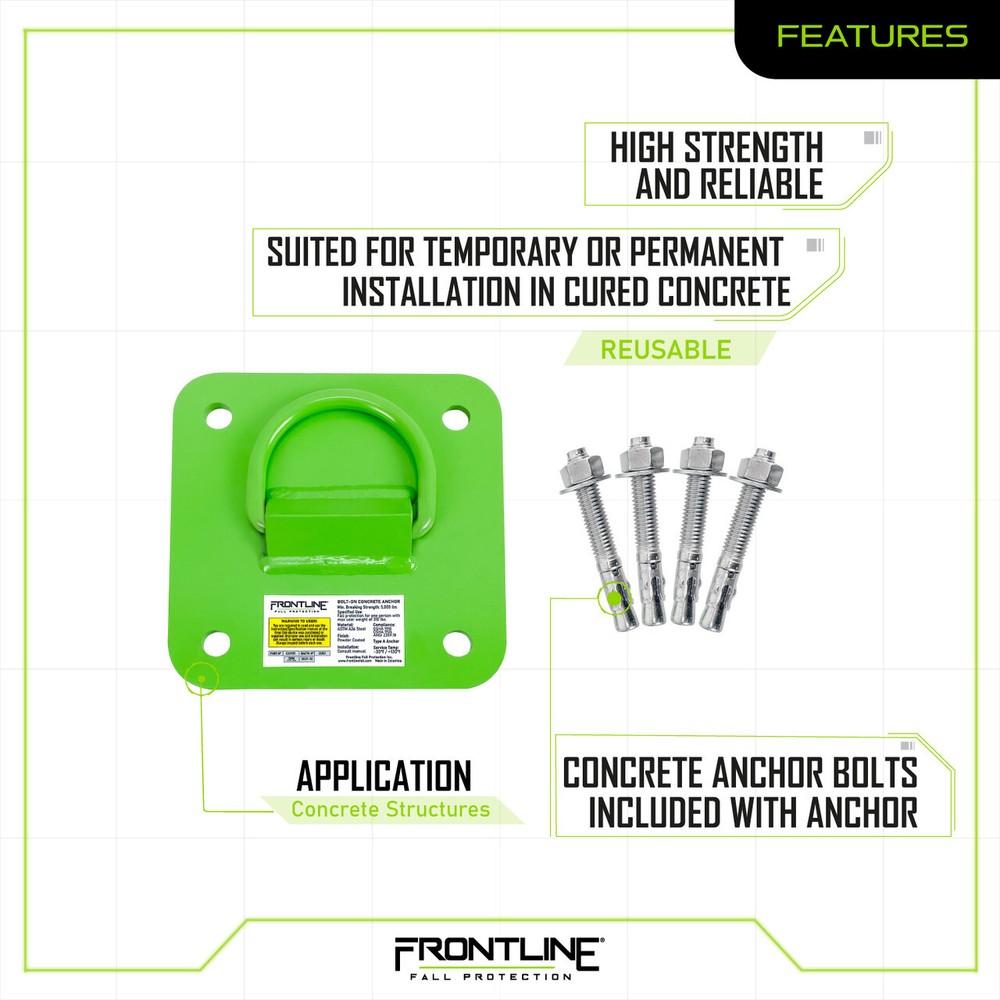 Frontline COP01 Concrete D-Ring Reusable Anchor Plate