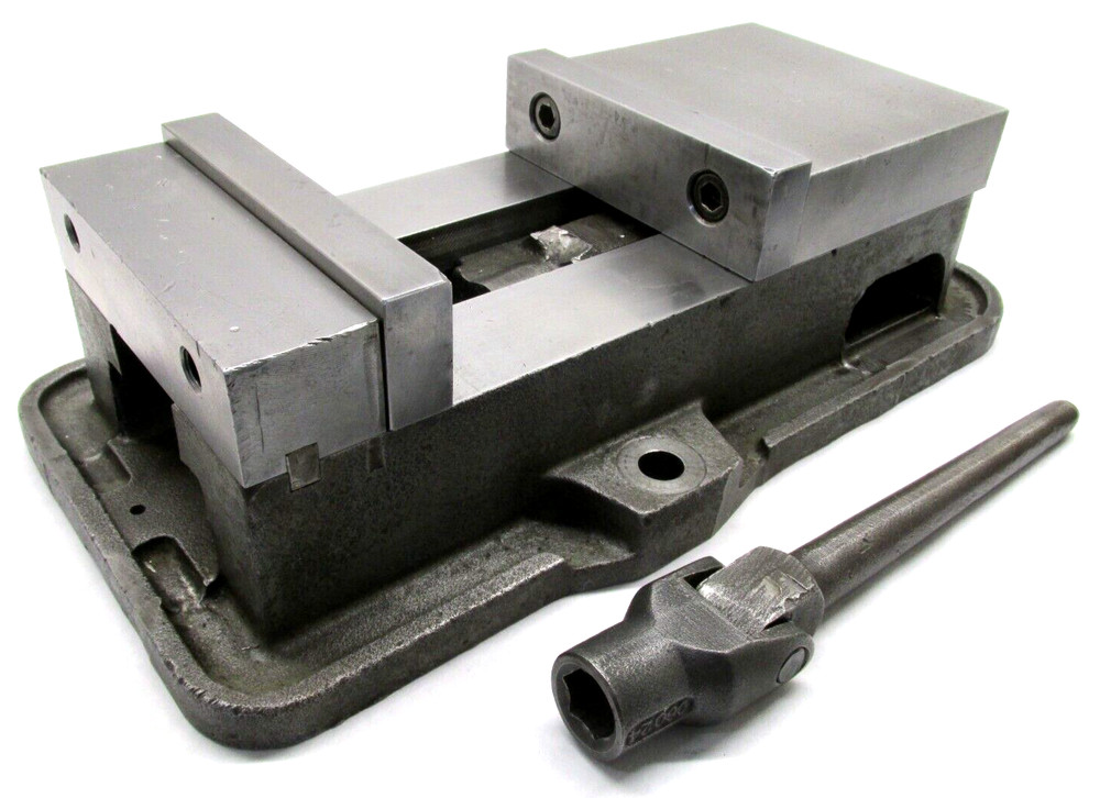 KURT ANGLOCK 6" MILLING MACHINE VISE w/ JAWS & HANDLE - #D60