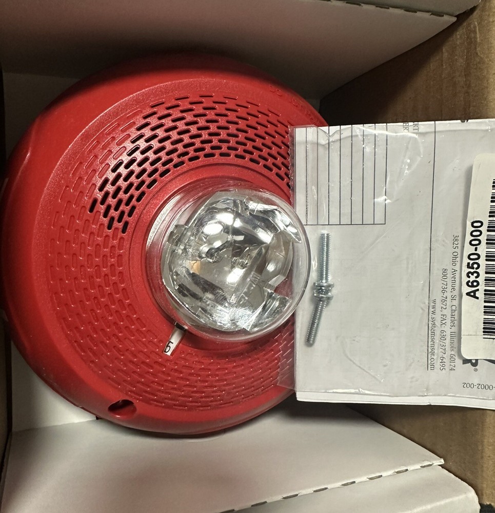 NEW System Sensor SPS CRL Ceiling Speaker Strobe Indoor Red