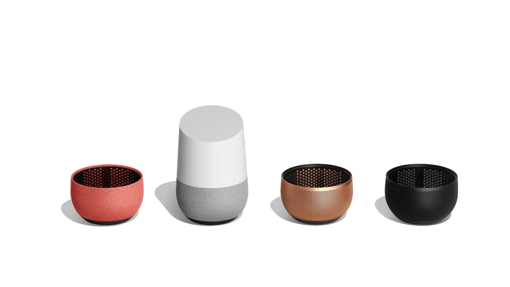 Google Home | White + Base Colours | Smart Speaker | Nest Audio Assistant