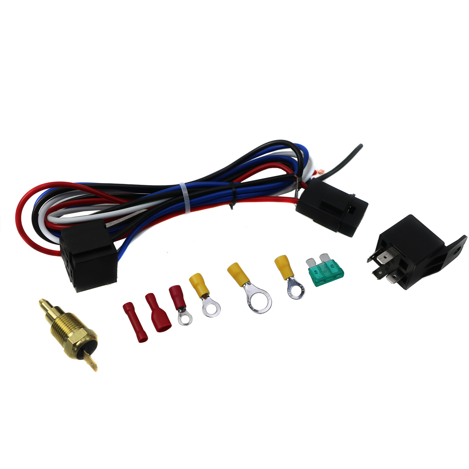 3/8" 175~185 Electric Engine Thermostat Fan Temperature Switch Sensor Relay Kit