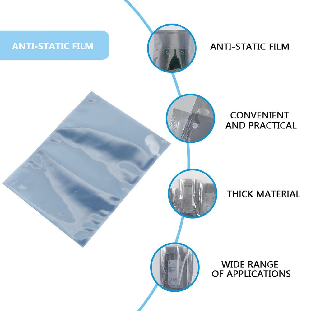 100pcs Translucent Chip Storage Bag Self-sealing Anti-static Mainboard Pouch