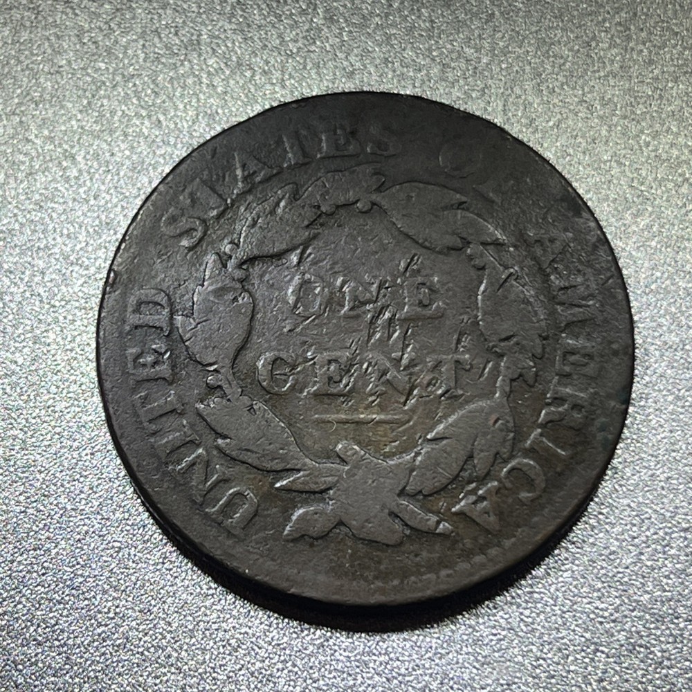 1819/8 Large Cent, Coronet Head, Over-Date