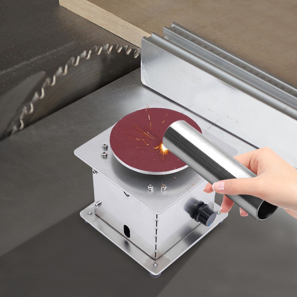 Electric Disc Sander Machine Edge Sharpener Mini Bench Polisher Tools Kits 4inch