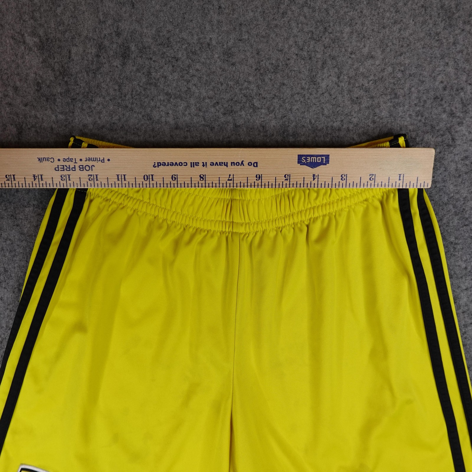 Columbus Crew Shorts Mens Medium Yellow MLS Soccer Adidas Climalite Training VTG