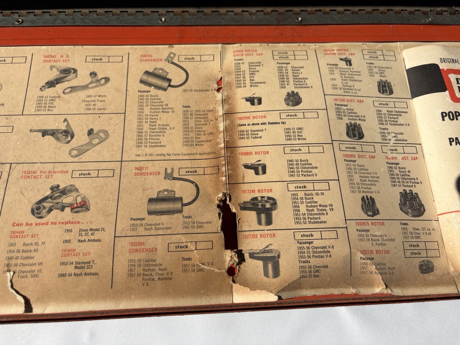 Vintage General Motors Delco Remy Ignition Parts Cabinet Dealer Man Cave