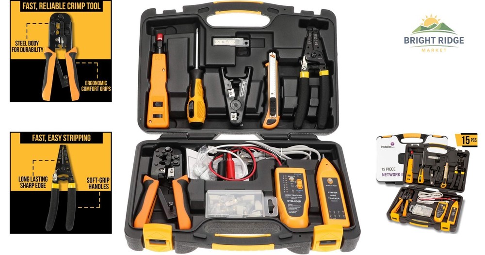 High-Quality Network Tool Kit with Portable Case for Ethernet Installation Tasks