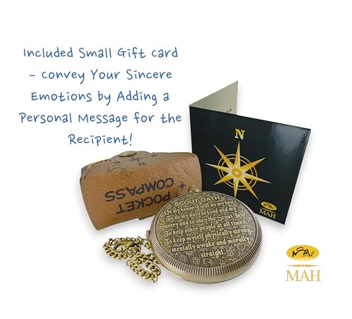 Scout Compass with Oath Message – Solid Brass Scout Compass – Oath Edition 1