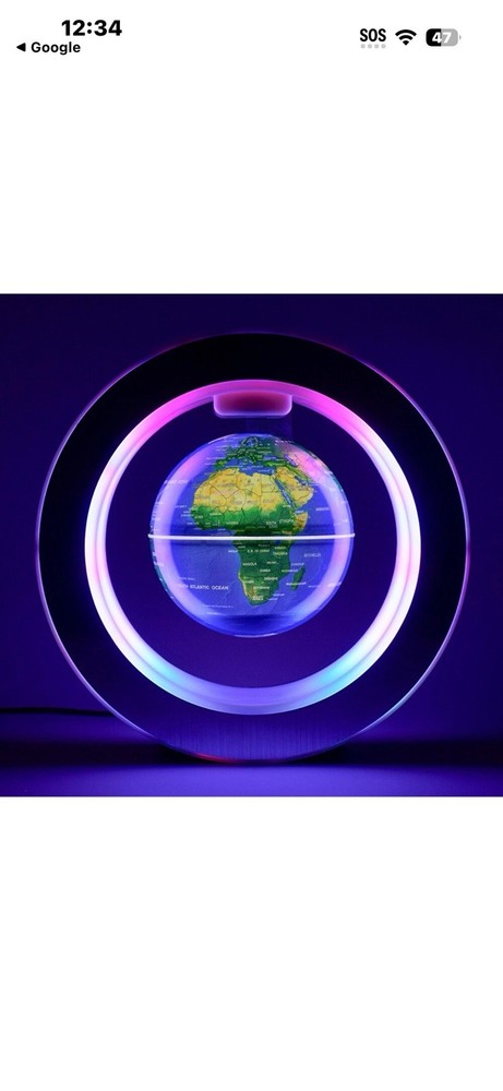 Globe Levitating Rotating LED Tabletop Globe Modern Multicolor Freestanding