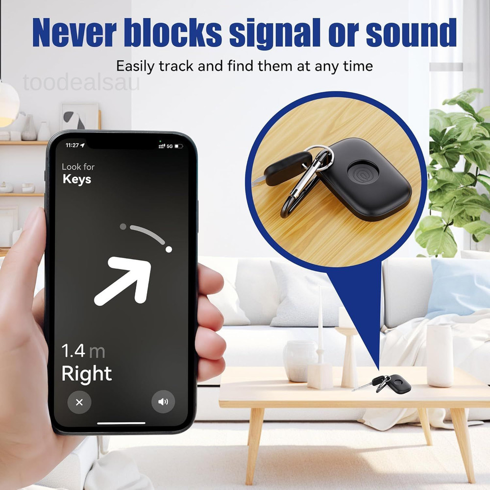 DDJ for Tile Life360 Pro (2024) Bluetooth Tracker Case Keychain 2-Pack, Black