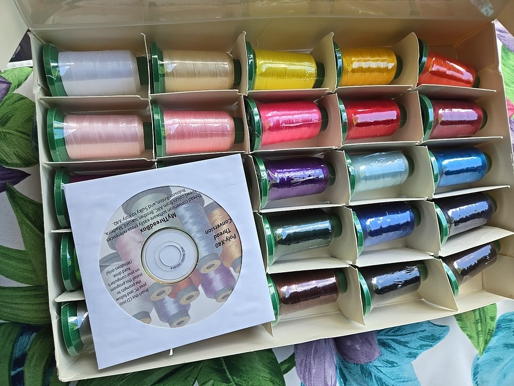 Poly X40 Embroidery Thread Kit, Spools Color-Fast Polyester