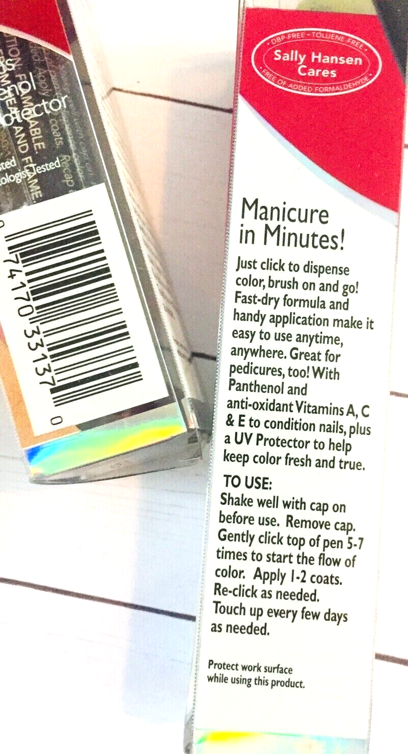 Sally Hansen 2 Pcs 44080-14 Crimson Color Quick Nail Colour Pen Cayon