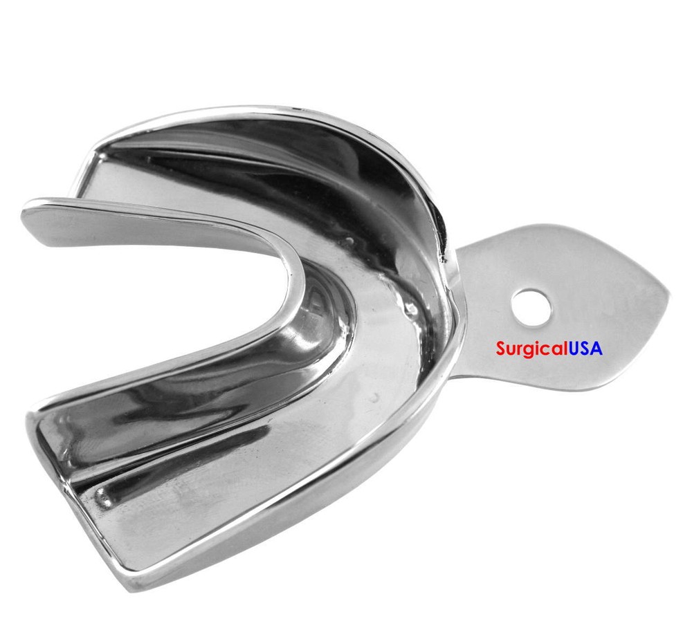 Metal Impression Trays Lower Extra Large Size Solid Stainless