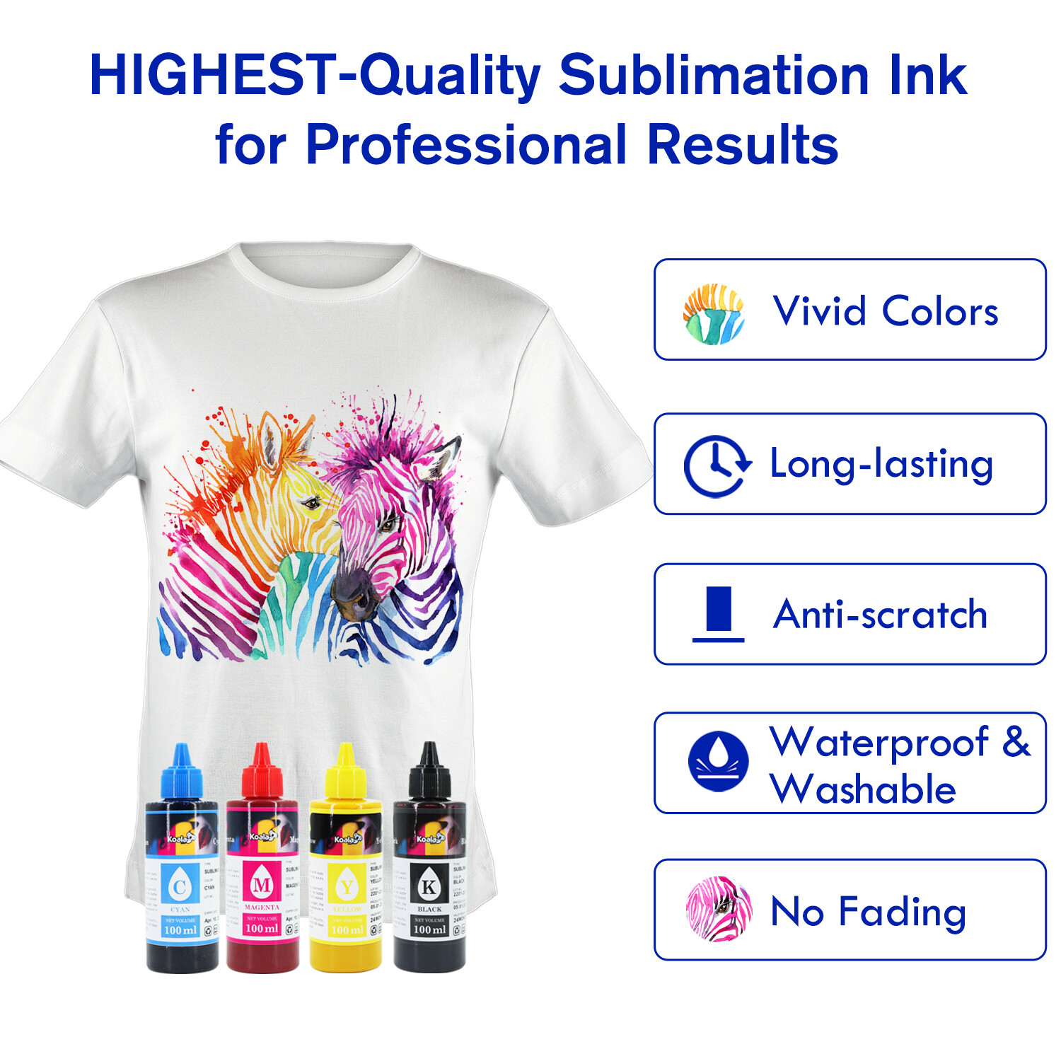 Bundle 110 Sheets Sublimation Paper A4 8.3x11.7 + Sublimation Ink Epson Printer