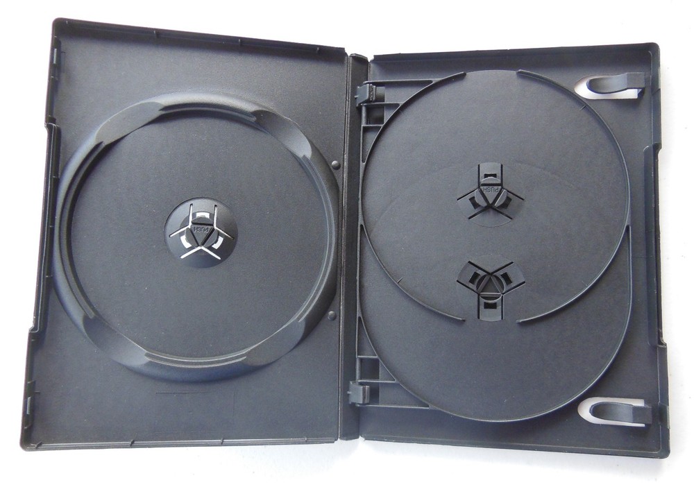 CD DVD Storage Case Holder Box - Holds 3 CD's / DVD's