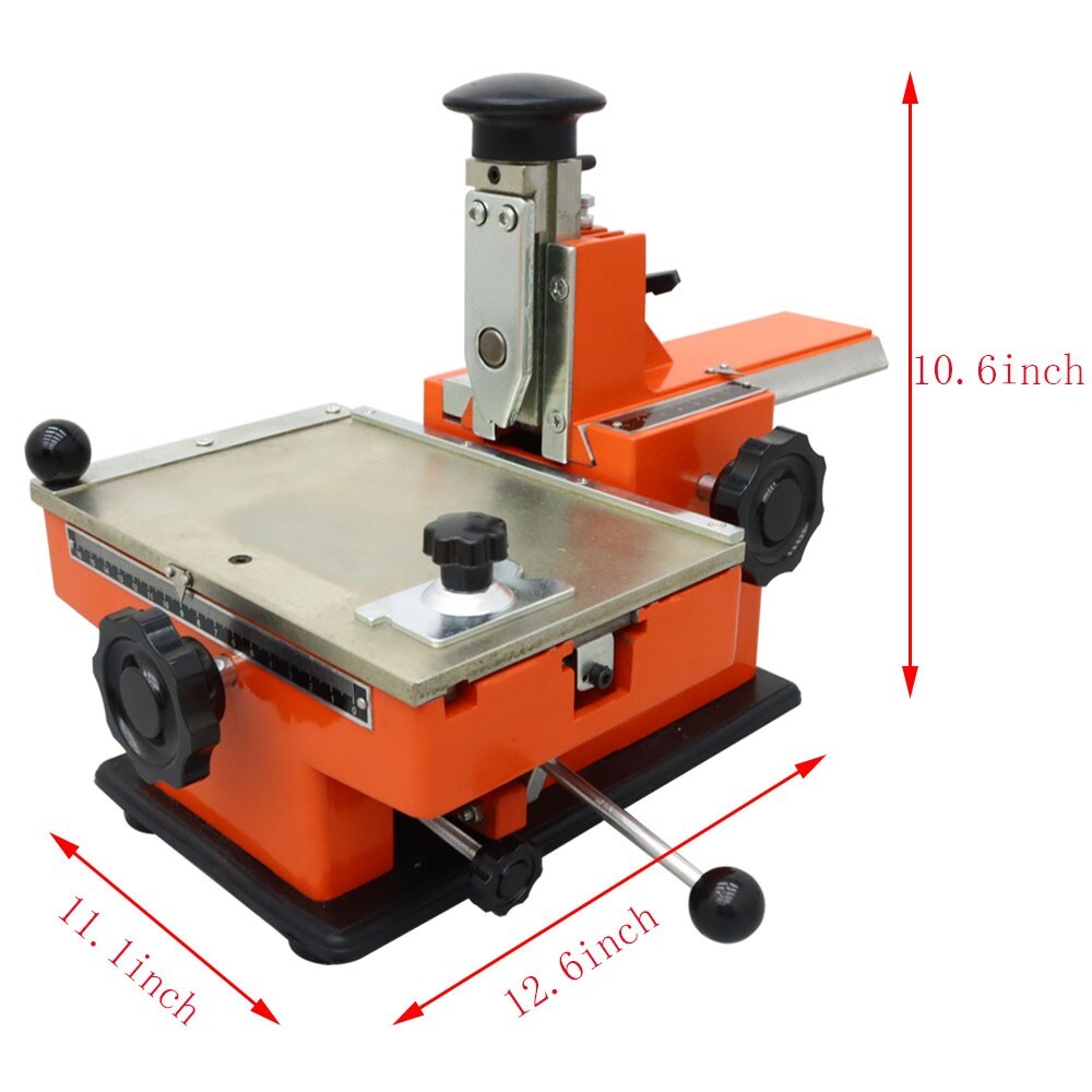 Semi-Automatic Sheet Embosser Small Manual Marking Machine with 4mm Word Wheel