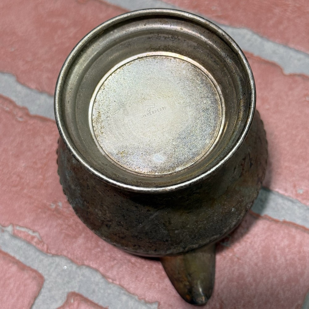VTG SILVER PLATED CREAM CUP MINI PITCHER SINGLE HANDLE