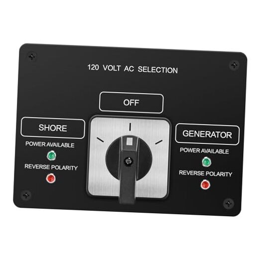 AC Rotary Switch Panel 2 Position,  120V 30A Selector Switch with Reverse