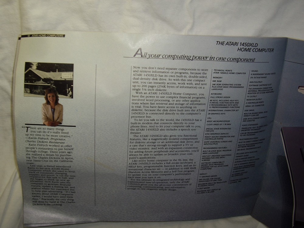 Atari Home Computers Sales Brochure "The Next Generation" 1983