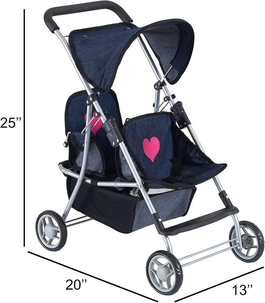 Toddler Toy Stroller with Retractable Canopy