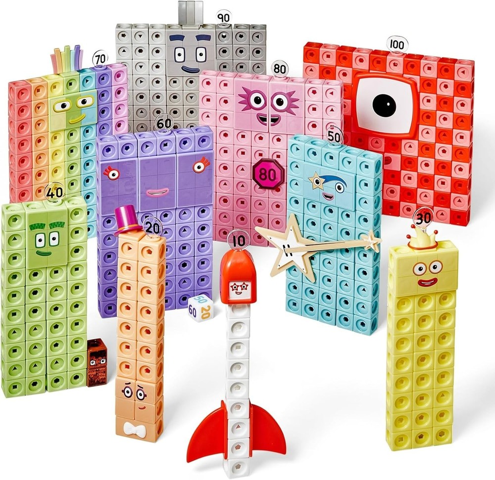 Numberblocks Heroes with Zeroes Mathlink Cubes Activity Set, Preschool Learning