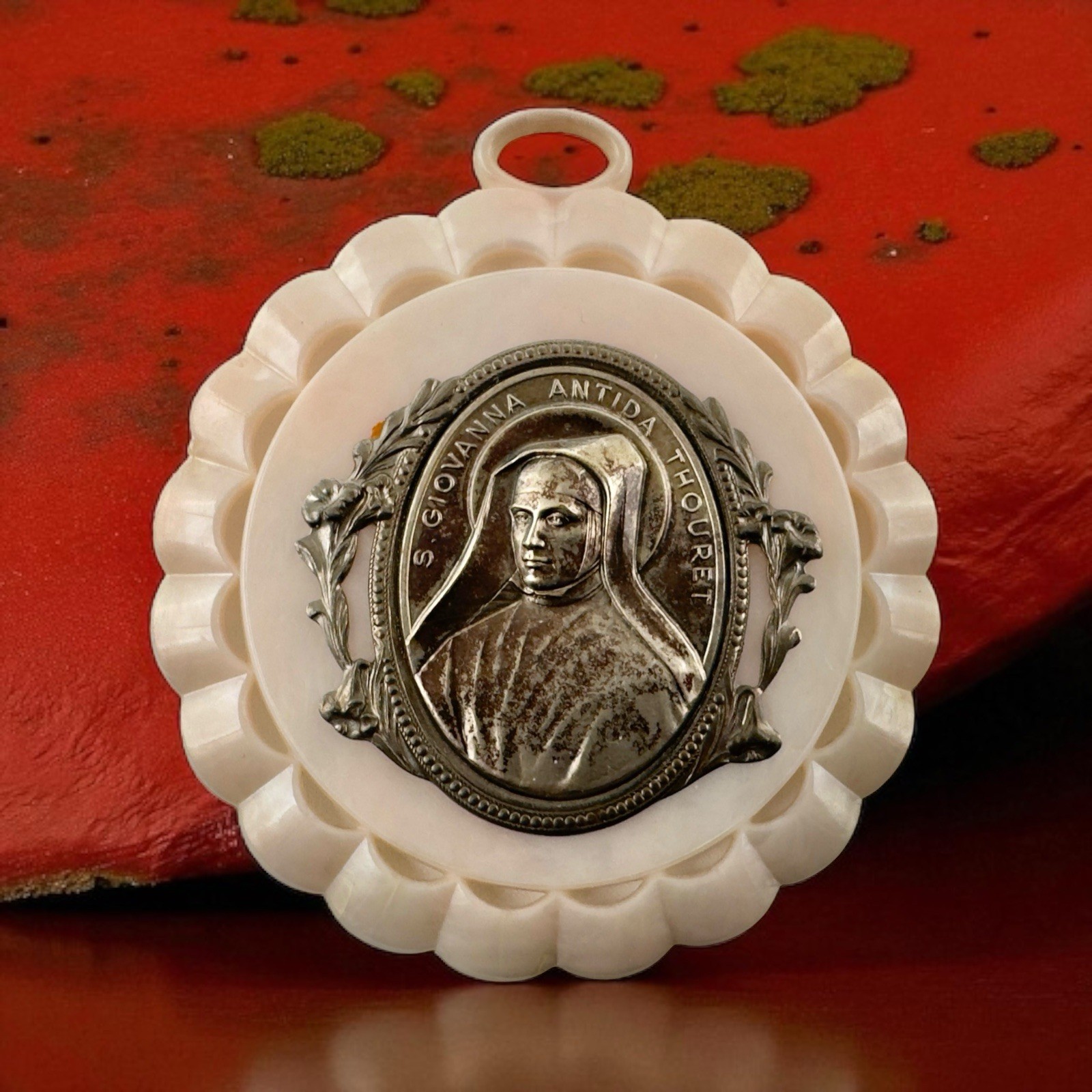 Saint St Jeanne Antide Thouret Catholic French NUN Sister Vintage Souvenir Frame