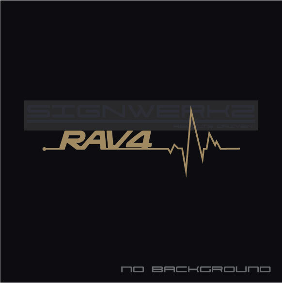 RAV 4 Heart Beat Pulse Decal Pair