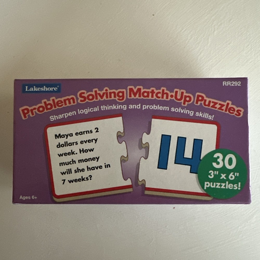 Lakeshore Learning Problem Solving Match-Up Puzzles in Excellent Condition