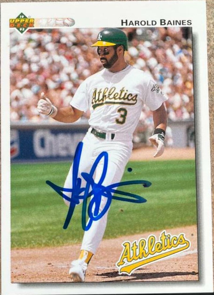 Harold Baines Autographed 1992 Upper Deck #158
