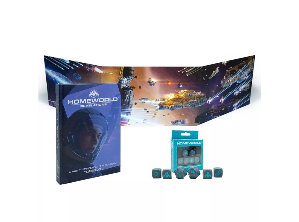 Homeworld: Revelations RPG Bundle - Core Rulebook, GM Screen/Kit & Dice Set