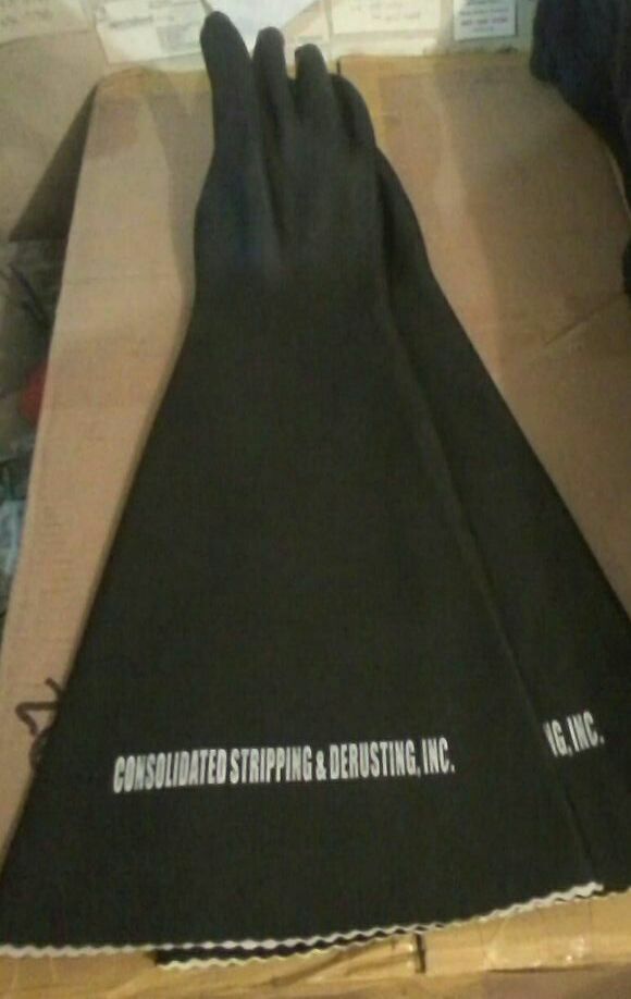 8" DIAMETER 26" LONG PREMIUM HEAVY DUTY SEAMLESS SANDBLASTING CABINET GLOVES
