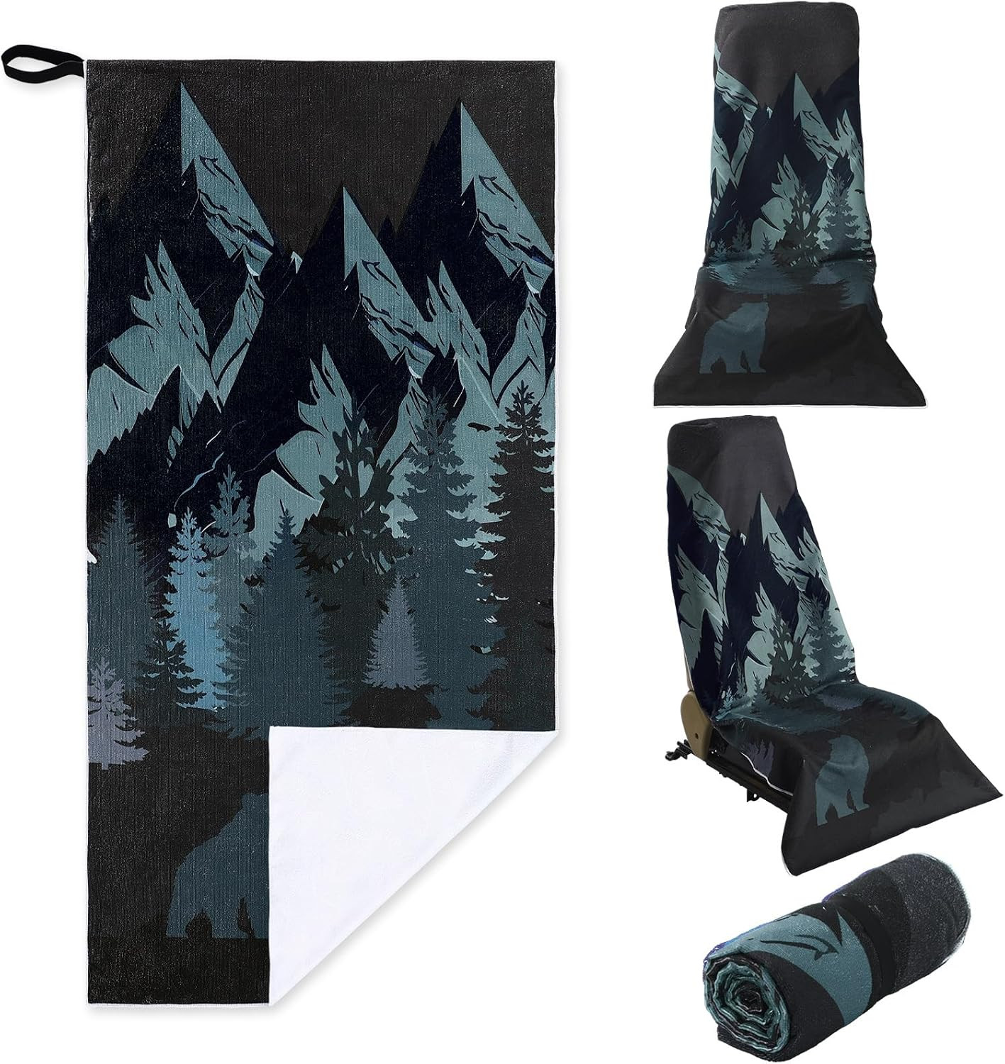 1 Pack Car Seat Towel Covers Athletic Running Towel Performance Microfiber Post