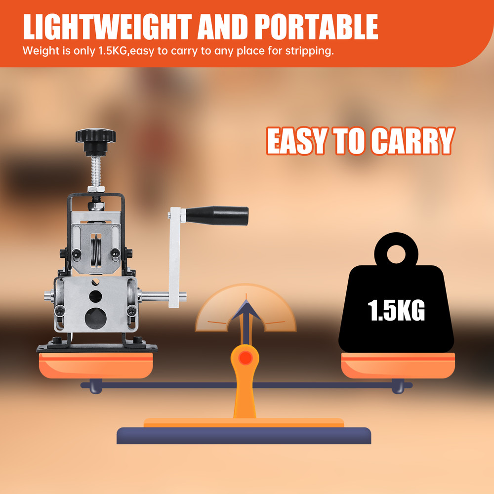 Manual Wire Stripping Machine Drill Powered Hand Crank Wire Stripper Tool 1-20MM