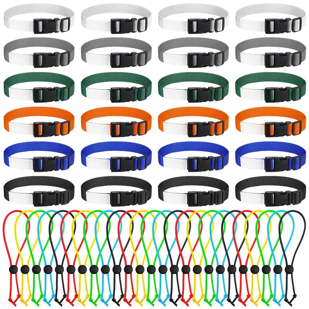 49 Pcs Laundry Strap Sock Clips Set Includes 24 Pcs Laundry Strap with Buckle...