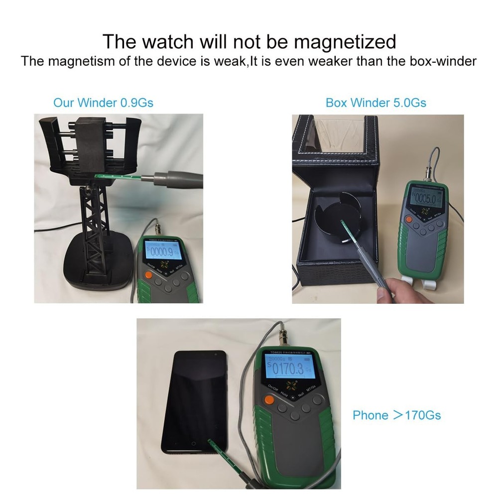 Single Watch Winder for Automatic Watches,Timer Shutdown,Adjustable Speed,Sel...