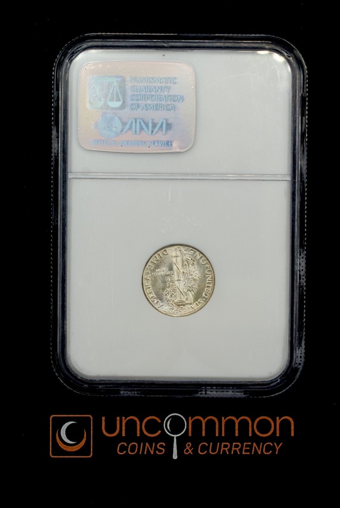 1944D Mercury Dime graded MS 66 Fb by NGC