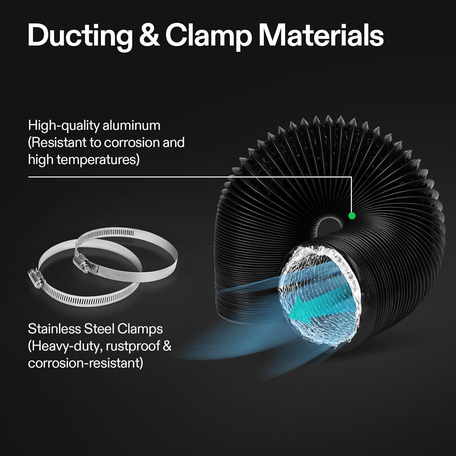 VIVOSUN Aluminum Ducting Tube Dryer Vent Hose, New, Free Shipping