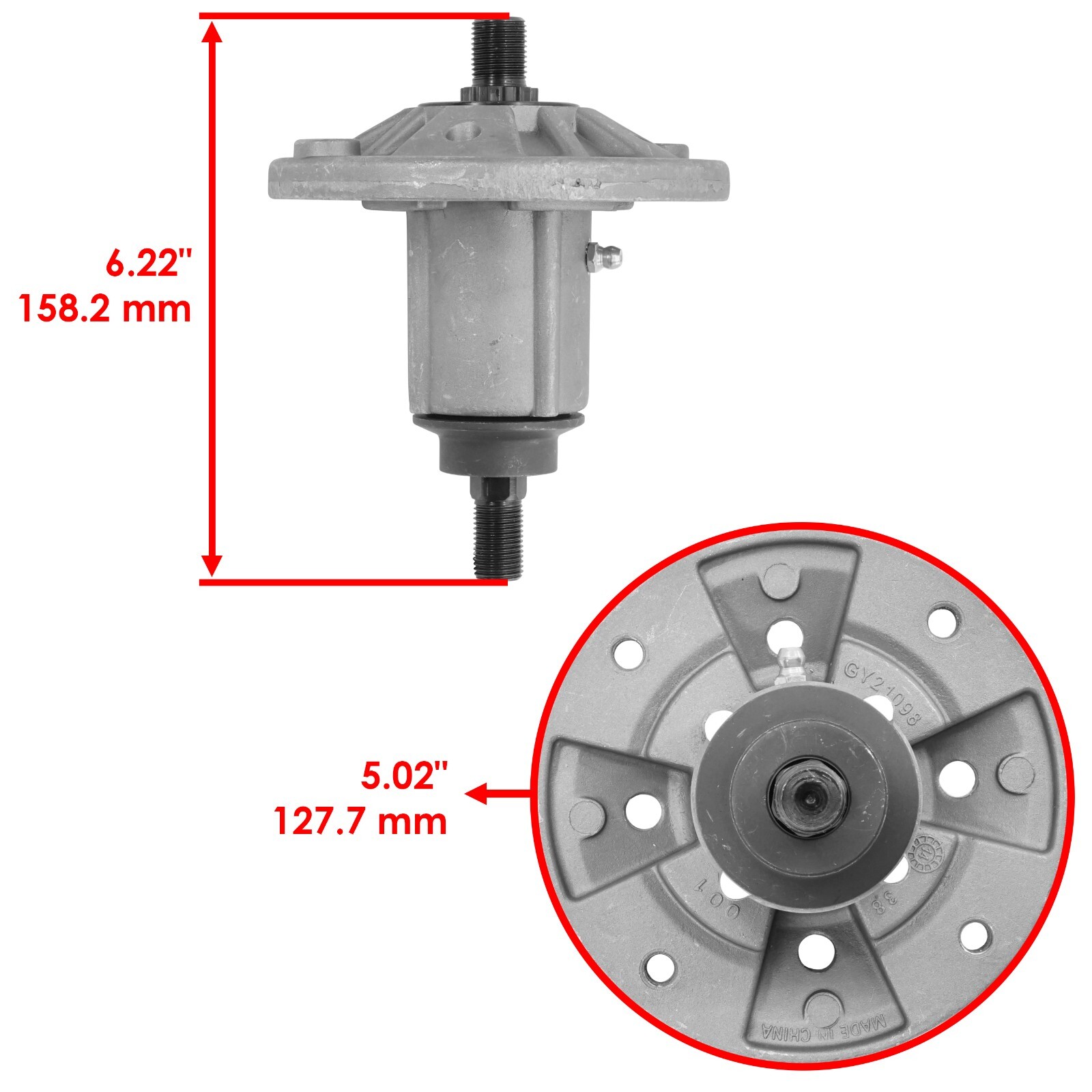 Caltric Deck Spindle Pulley & Belt For John Deere E180 S180 LA150 LA175 54"