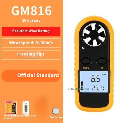 Mini LCD Digital Anemometer Wind Speed Air Velocity Measuring with Backlight