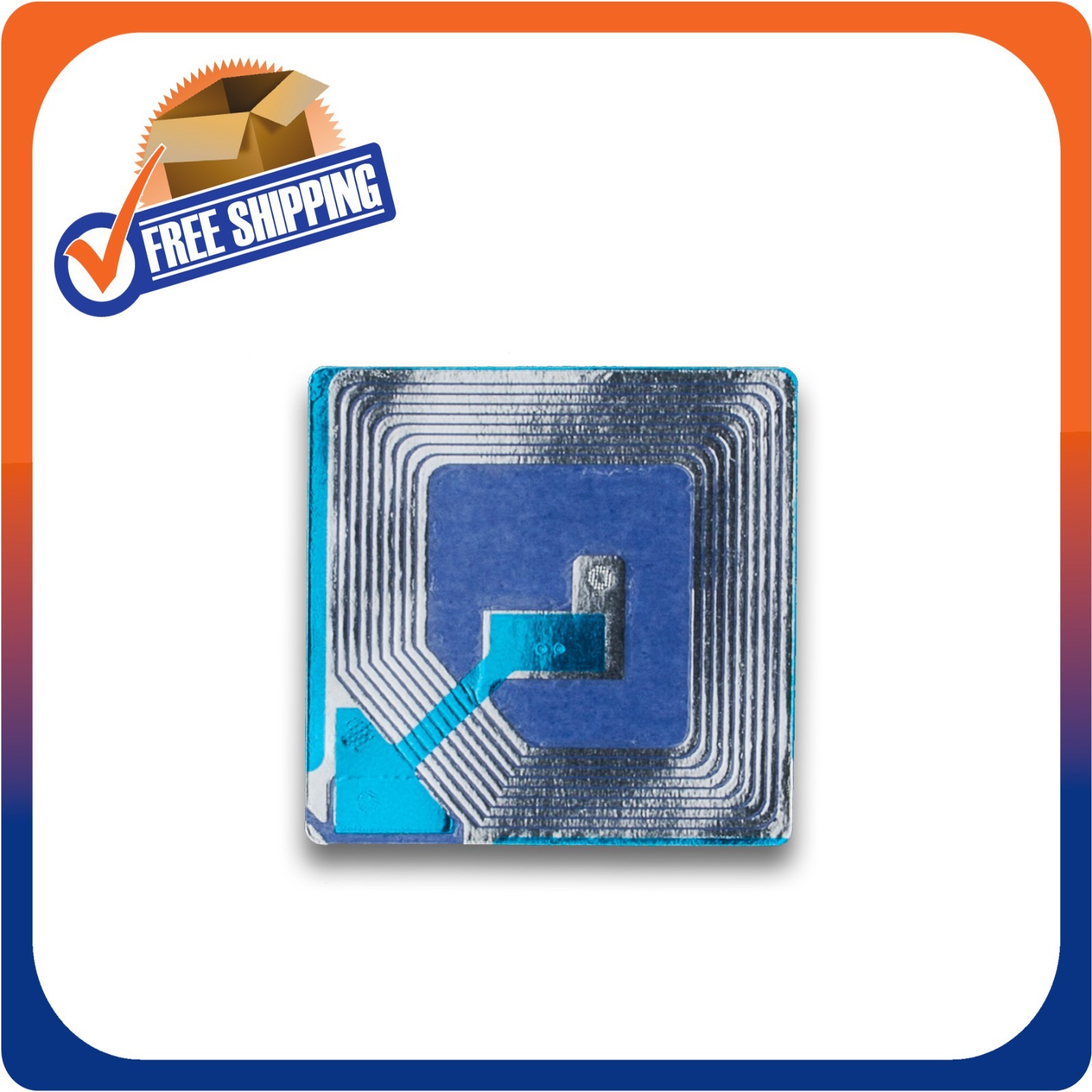 1000 PAPER SECURITY LABEL 1.5X1.5 INCH RF 8.2MHZ WHITE CHECKPOINT COMPATIBLE EAS