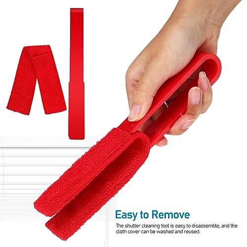 4 Pack Blinds Duster, Window Blind Cleaner Duster Brush with Microfiber